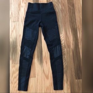 Alo black moto leggings